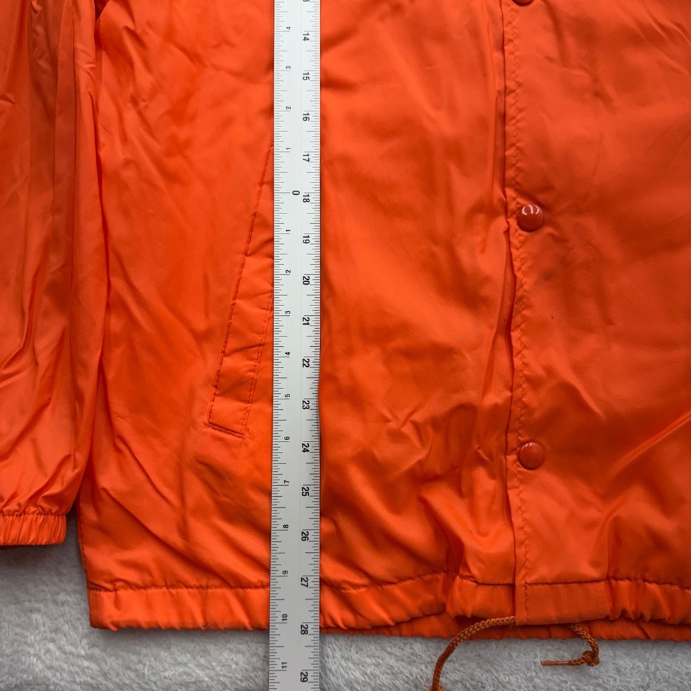 Vintage Artex Syracuse University Coaches Jacket Mens Large Orange Windbreaker - Picture 4 of 8